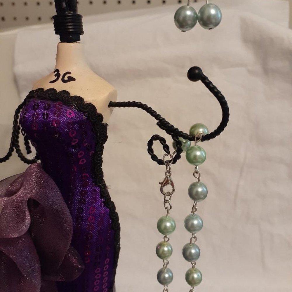 Handmade chain linked bracelet with matching earrings